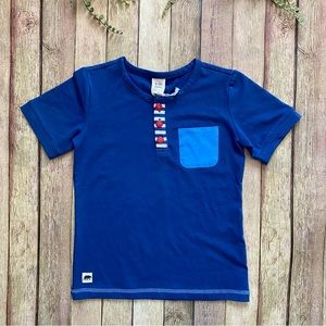 Wildflowers Clothing Wild Things Shirt Blue Pocket Tee size 6